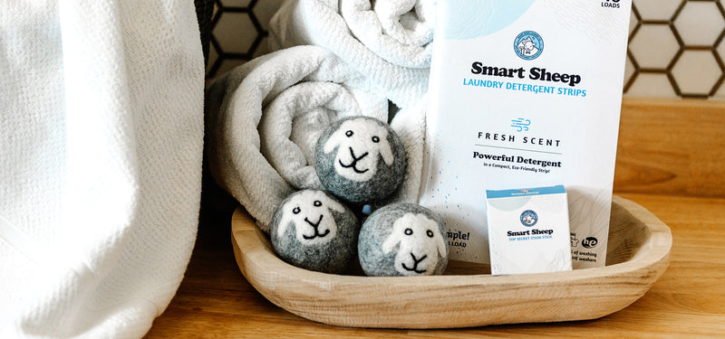 3-Pack "Smiling Sheep" 100% Wool Dryer Balls