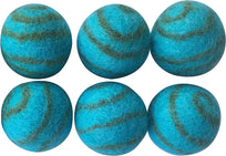 Wool Ball Cat Toy - 6PC - 100% Wool Cat Toys for Indoor Cats